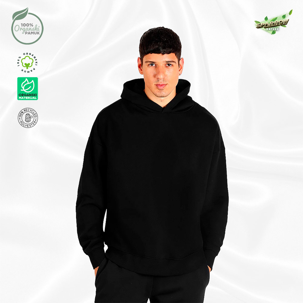 Organic oversized  duks sa kapuljačom