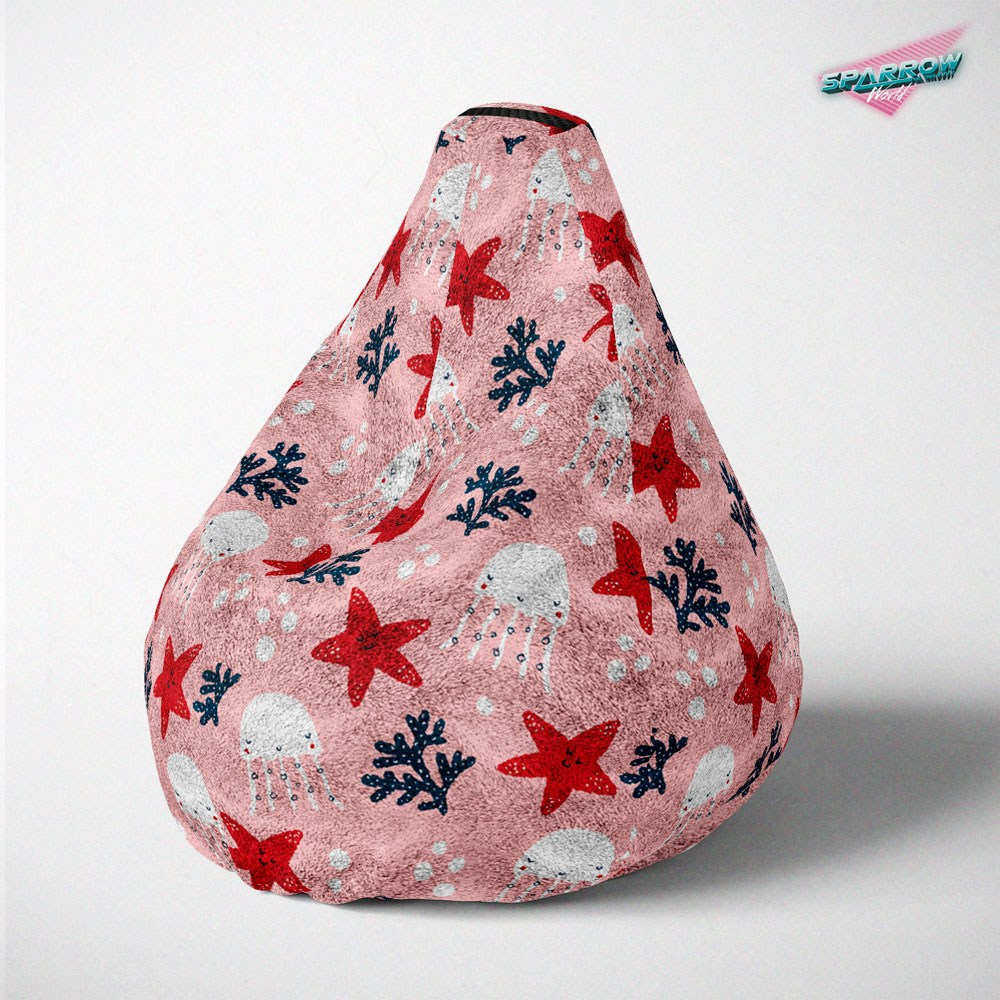 Lazy Bag jumbo - štampani pliš, čupavac