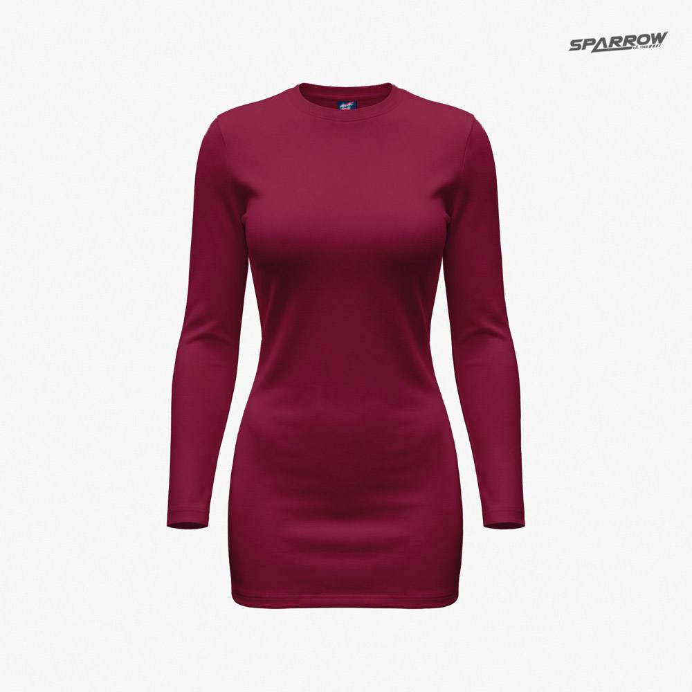 Ženska prolećna haljina dugih rukava uskog kroja