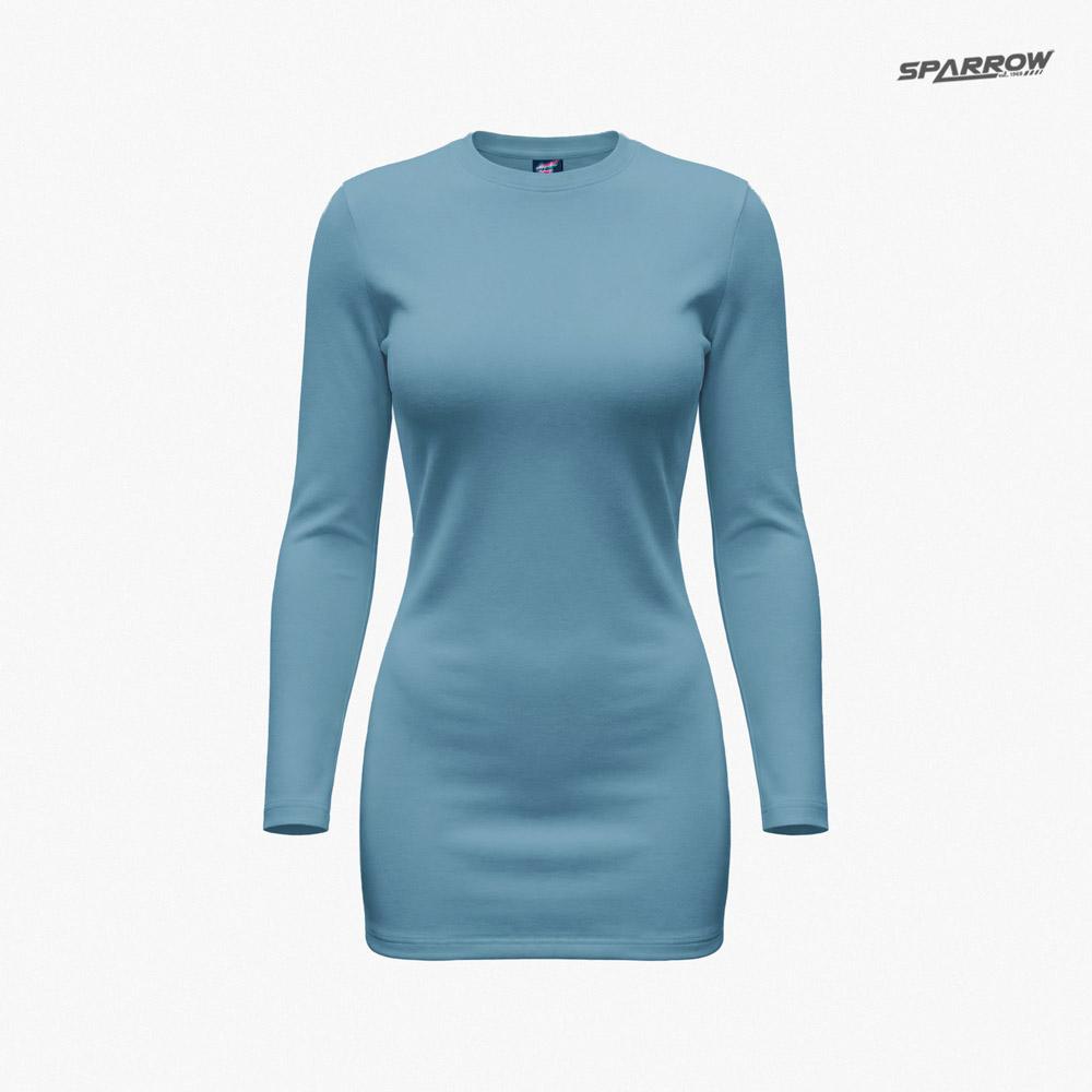 Ženska prolećna haljina dugih rukava uskog kroja