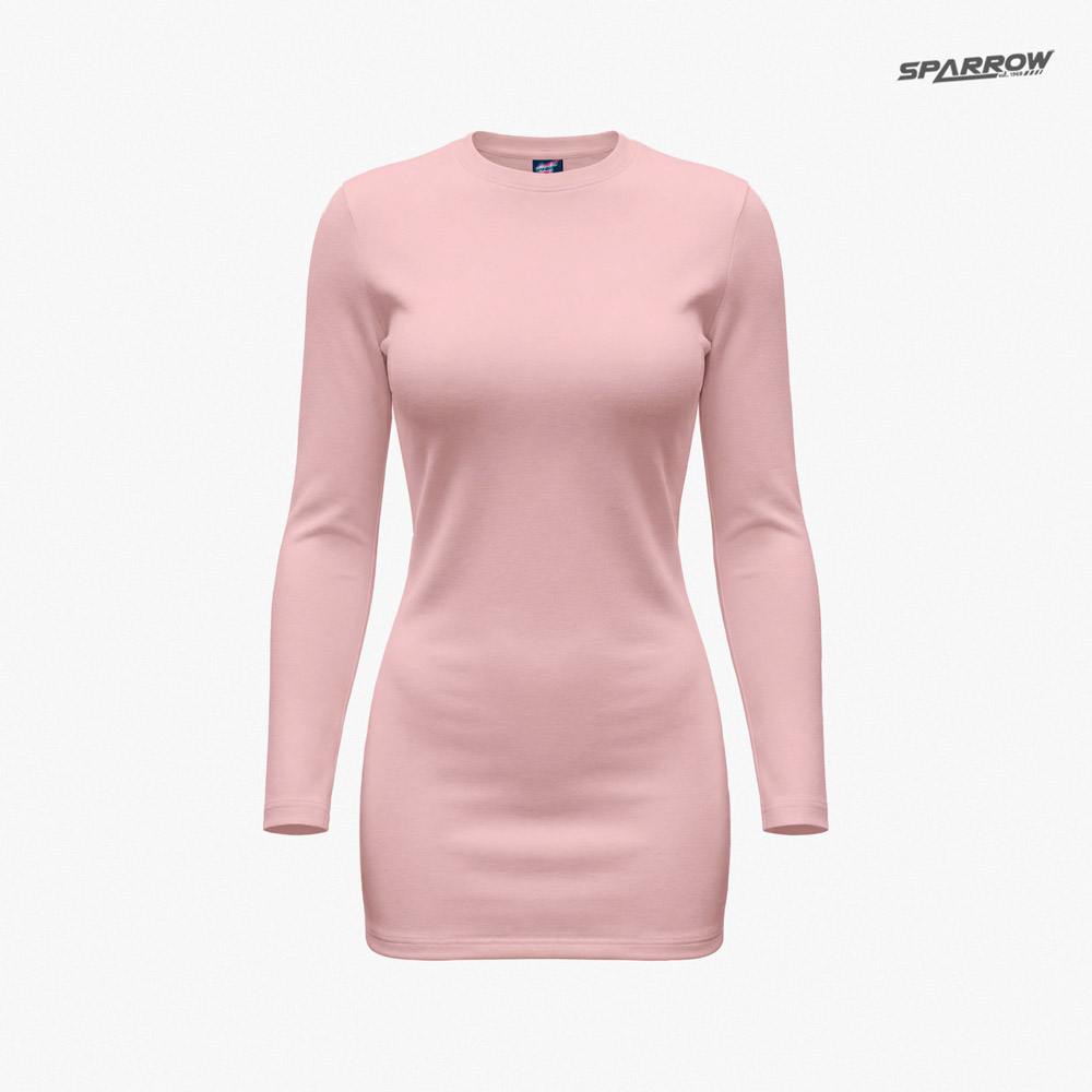 Ženska prolećna haljina dugih rukava uskog kroja