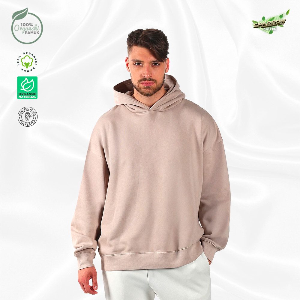 Organic oversized  duks sa kapuljačom