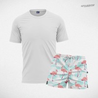 Majica premium i šorc za kupanje dezeniran - muški