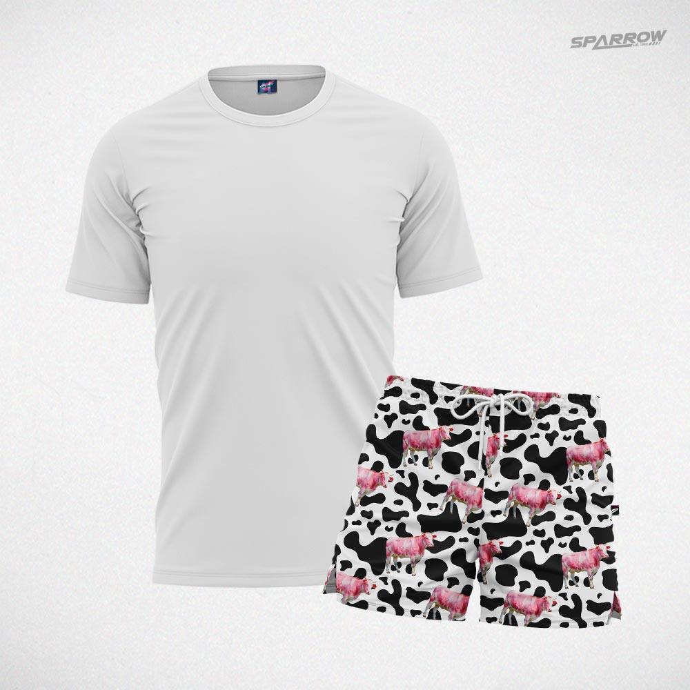 Majica premium i šorc za kupanje dezeniran - muški