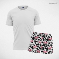 Majica premium i šorc za kupanje dezeniran - muški