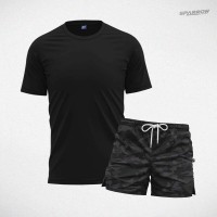 Majica premium i šorc za kupanje dezeniran - muški