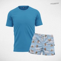 Majica premium i šorc za kupanje dezeniran - muški