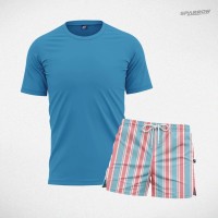 Majica premium i šorc za kupanje dezeniran - muški