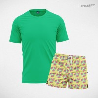 Majica premium i šorc za kupanje dezeniran - muški