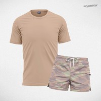 Majica premium i šorc za kupanje dezeniran - muški