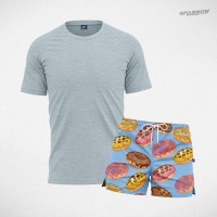 Majica premium i šorc za kupanje dezeniran - muški