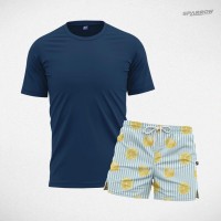 Majica premium i šorc za kupanje dezeniran - muški