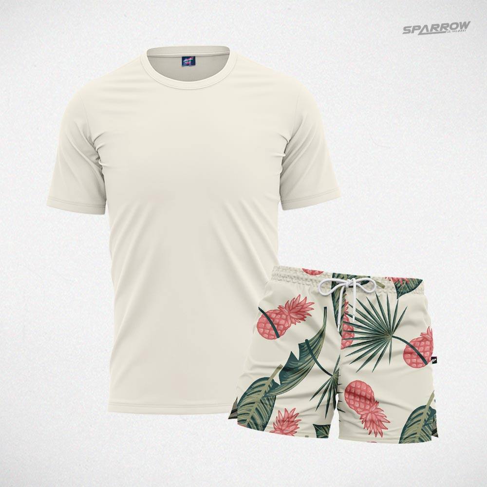 Majica premium i šorc za kupanje dezeniran - muški