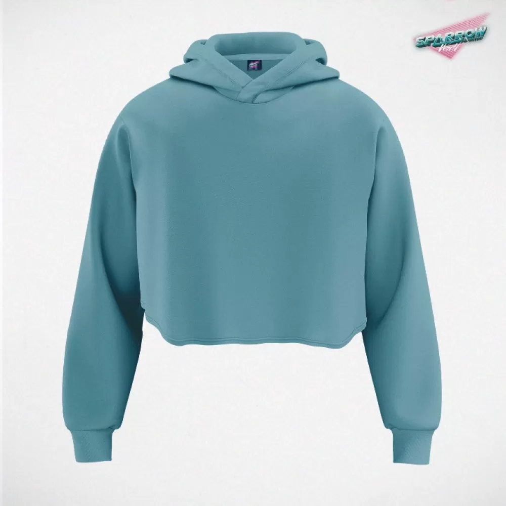 Sparrow Crop Top duks -kapuljača