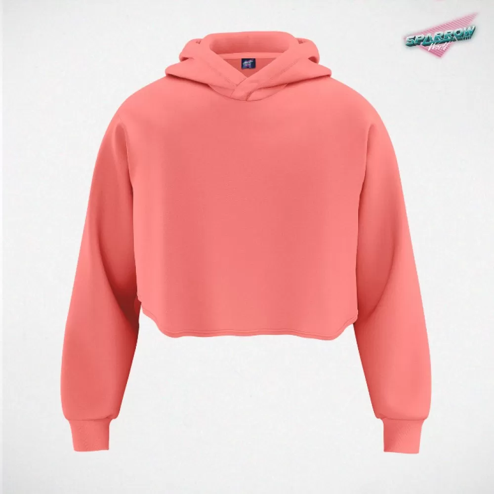 Sparrow Crop Top duks -kapuljača