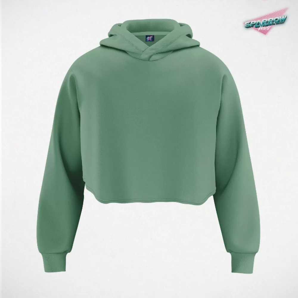 Sparrow Crop Top duks -kapuljača