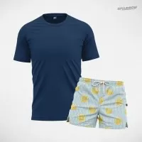 Majica premium i šorc za kupanje dezeniran - muški