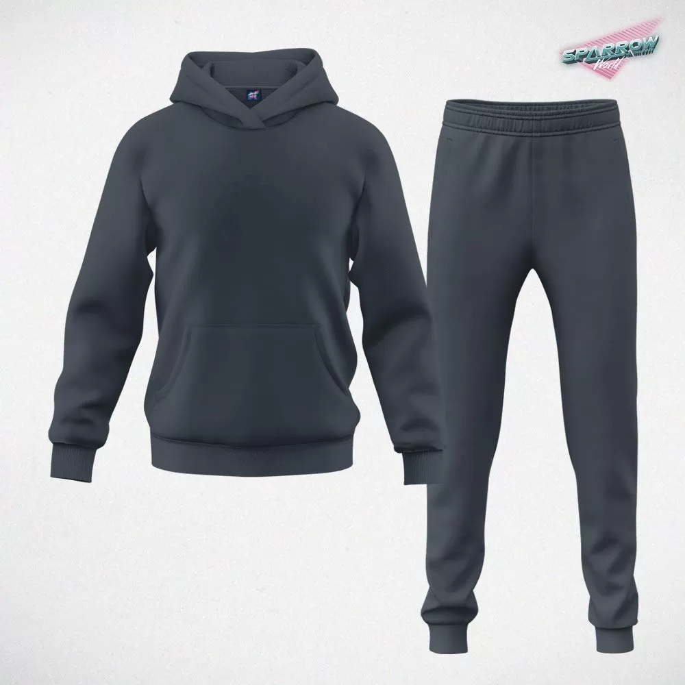 Duks sa kapuljačom i donji deo slim fit - muski