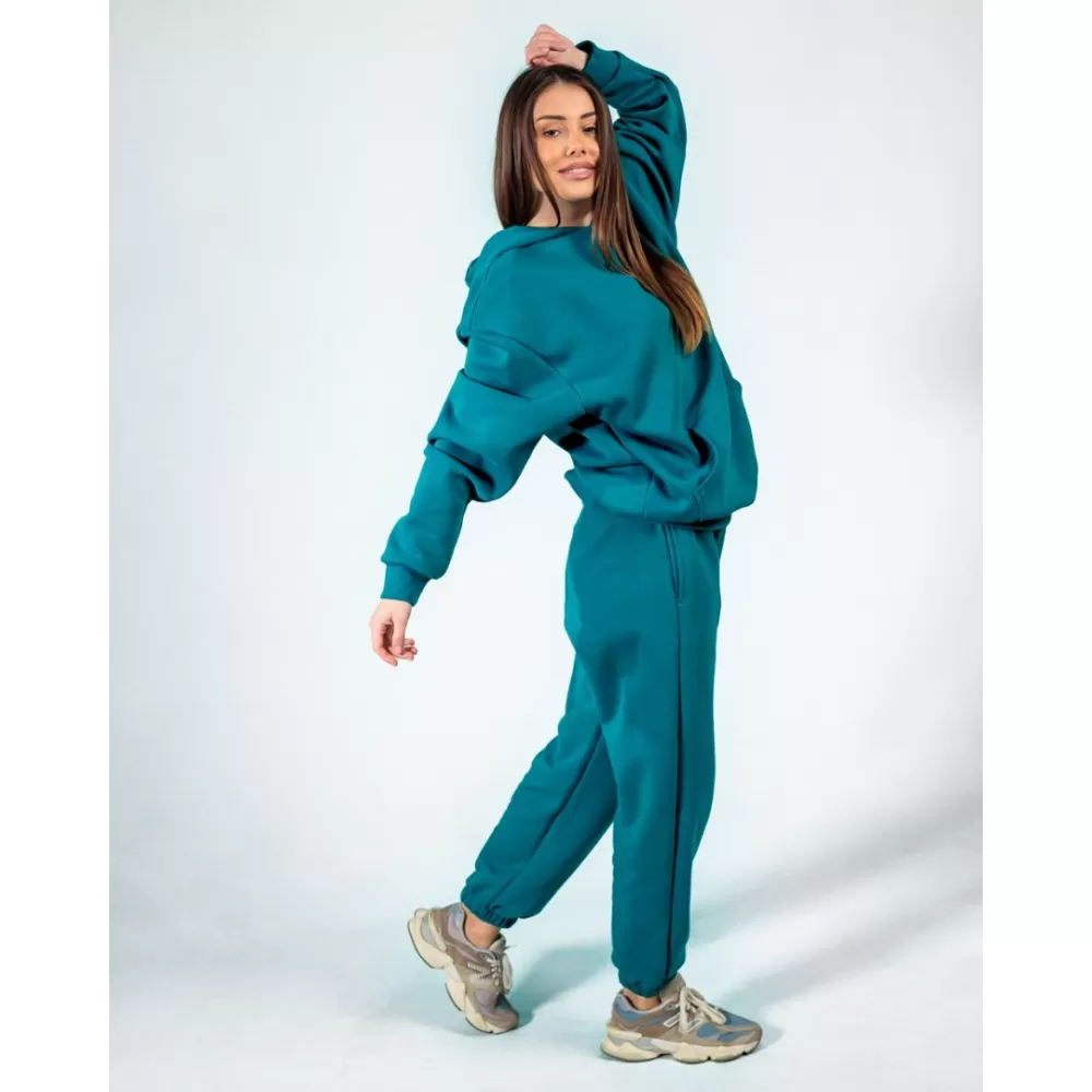Duks sa kapuljačom oversize i donji deo oversize - zenski