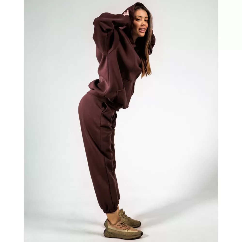 Duks sa kapuljačom oversize i donji deo oversize - zenski