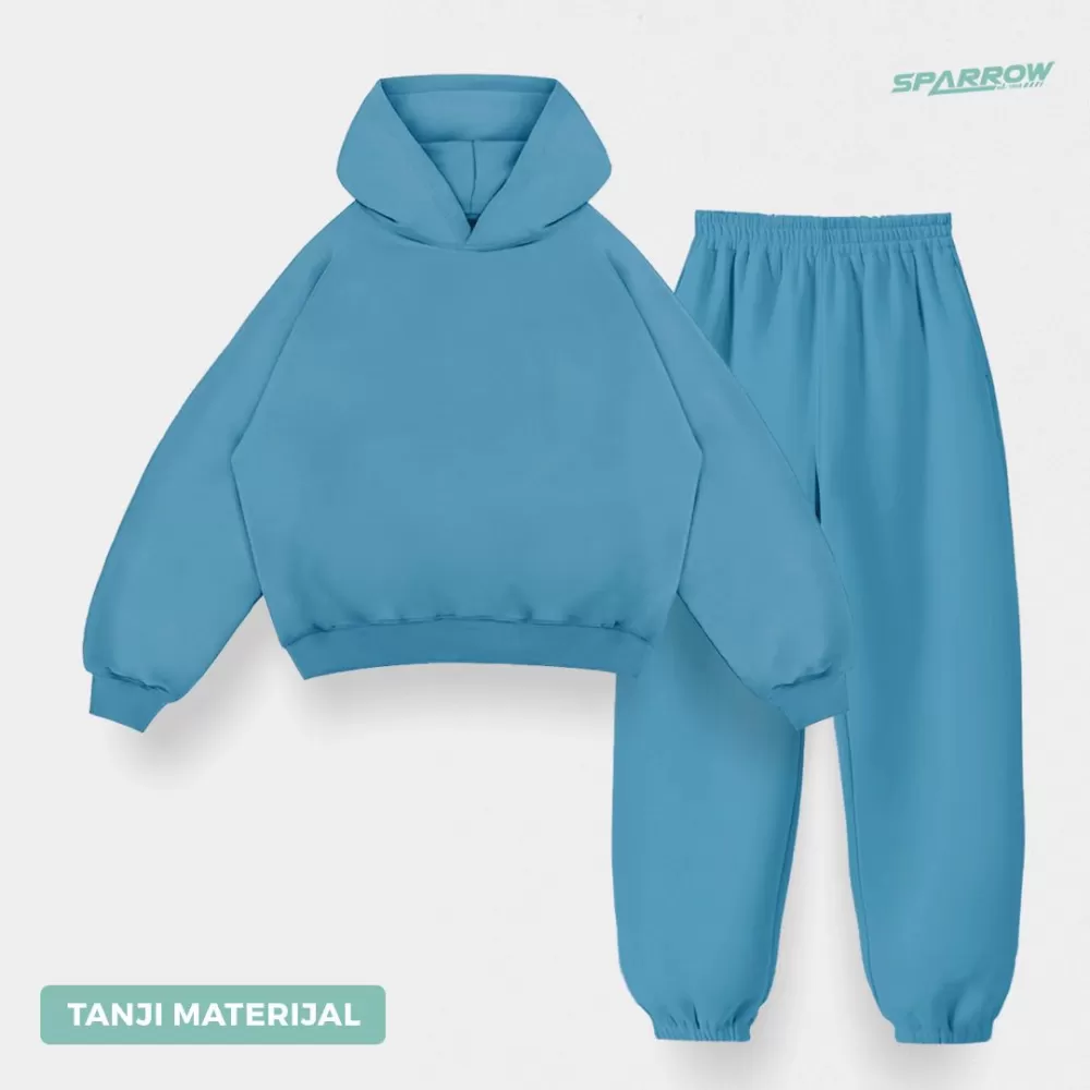 Duks sa kapuljačom oversize i donji deo oversize - muški ( tanji materijal )